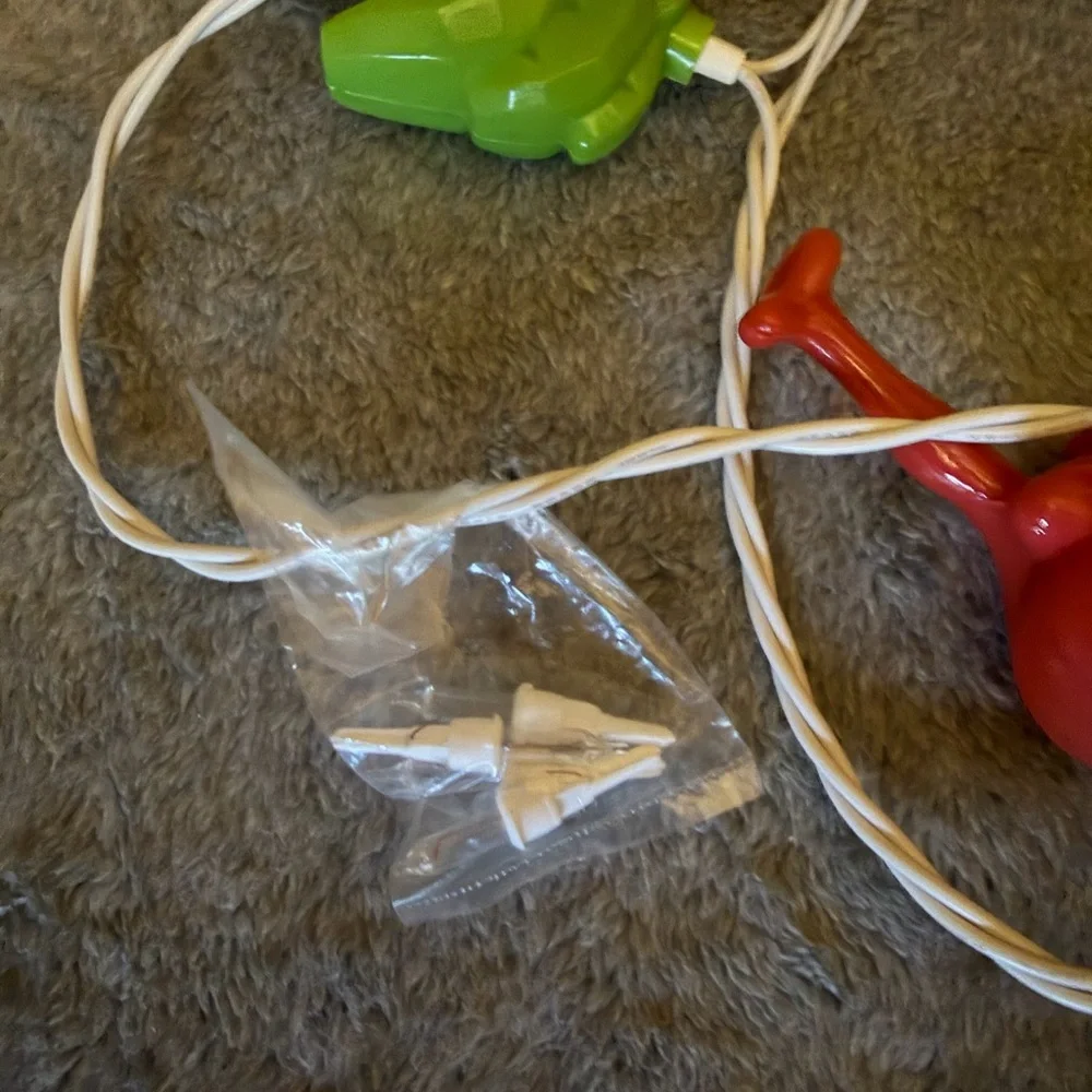 Blow Mold String Lights Flamingos Palm Trees Party Beach